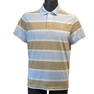 𝅺timberland blue striped polo shirt medium